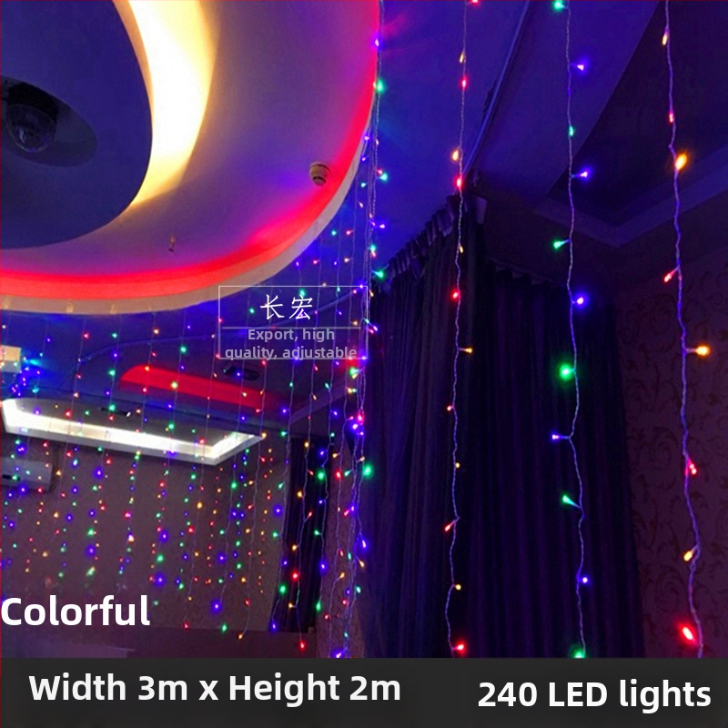 LED hviezdne svetlá na záves s vodopádom – svadobná dekorácia, 110V, CE certifikované, tvar: totem