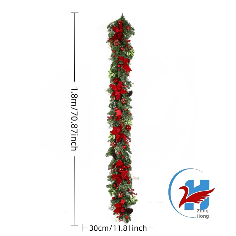 Sada dekorácií veniec so sametovými kvetmi, plastový materiál, zavesenie hore nohami, značka Zonghong