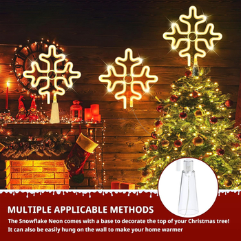 Karácsonyfa tetején világító dísz, geometriai fém, európai stílus (Modell E01193, fém, geometriai forma, karácsony)