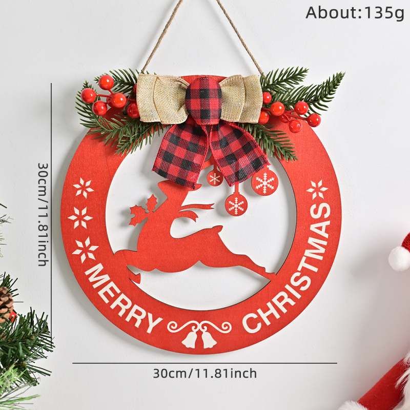 Karácsonyi koszorú rattan gyűrűvel és tobozokkal, modern művészeti stílus; anyagok: fa, műanyag, PVC; márka: Comfortable pattern; alkalmas Karácsonyra