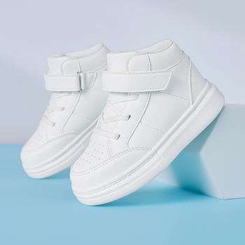 Pantofi sport unisex din piele artificială, înălțime medie, închidere Velcro, talpă EVA, design monocrom