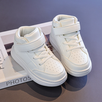 Pantofi sport unisex din piele artificială, înălțime medie, închidere Velcro, talpă EVA, design monocrom