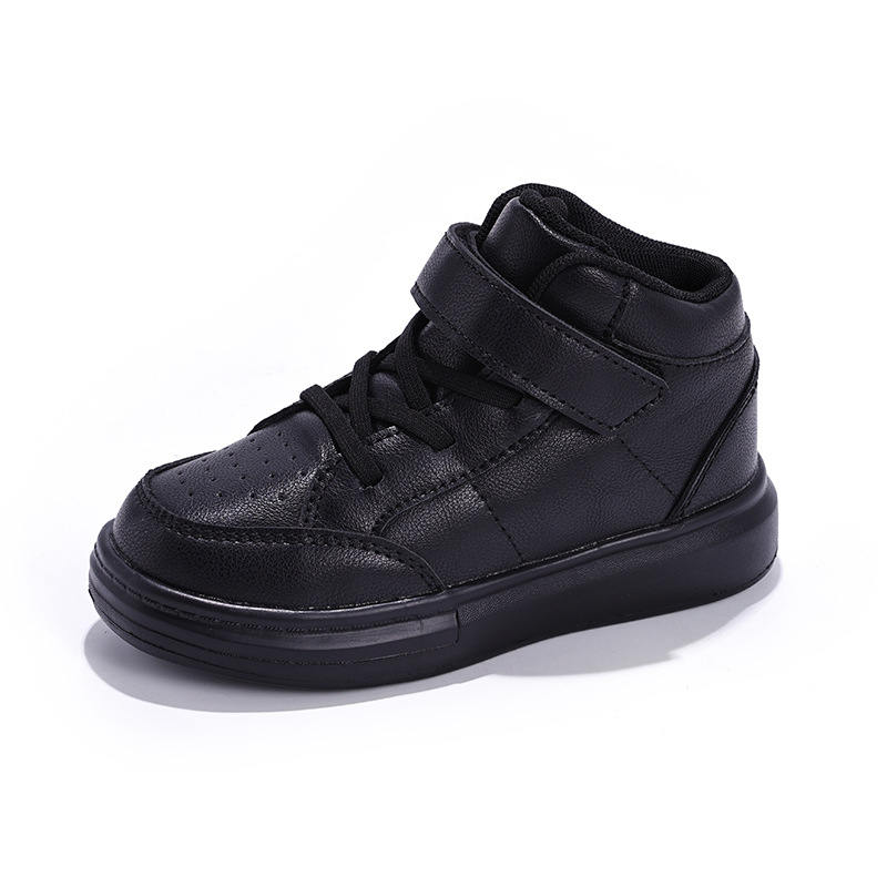 Pantofi sport unisex din piele artificială, înălțime medie, închidere Velcro, talpă EVA, design monocrom