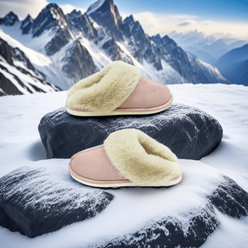 Toecap papucs otthonra mesterséges plüss felsőrésszel, műszőrmés bélés, műanyag talppal; lélegző és meleg