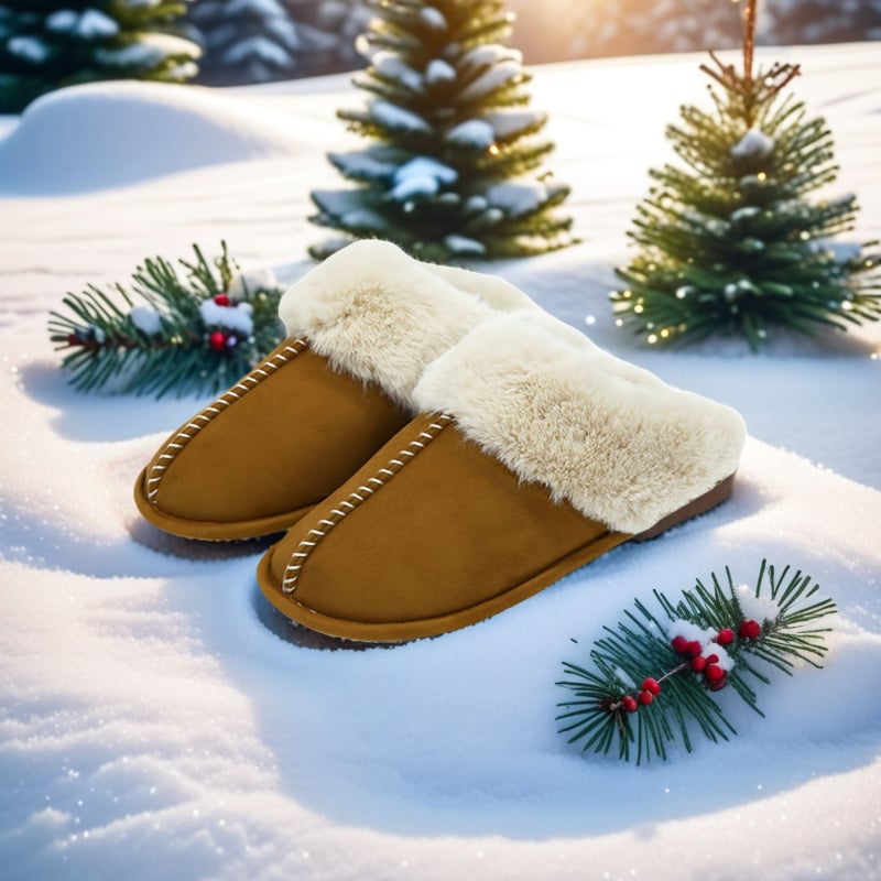 Toecap papucs otthonra mesterséges plüss felsőrésszel, műszőrmés bélés, műanyag talppal; lélegző és meleg