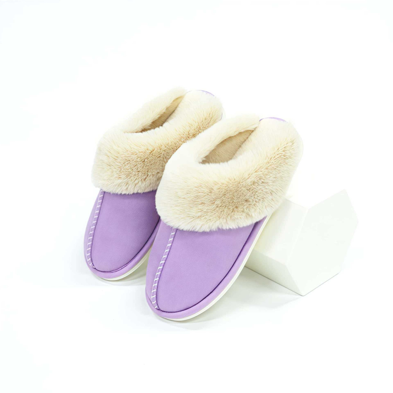 Toecap papucs otthonra mesterséges plüss felsőrésszel, műszőrmés bélés, műanyag talppal; lélegző és meleg