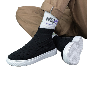 Uniszex mid-top sportcipő textil felsőrésszel és EVA talppal, casual mesh stílus