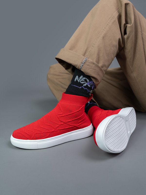 Uniszex mid-top sportcipő textil felsőrésszel és EVA talppal, casual mesh stílus