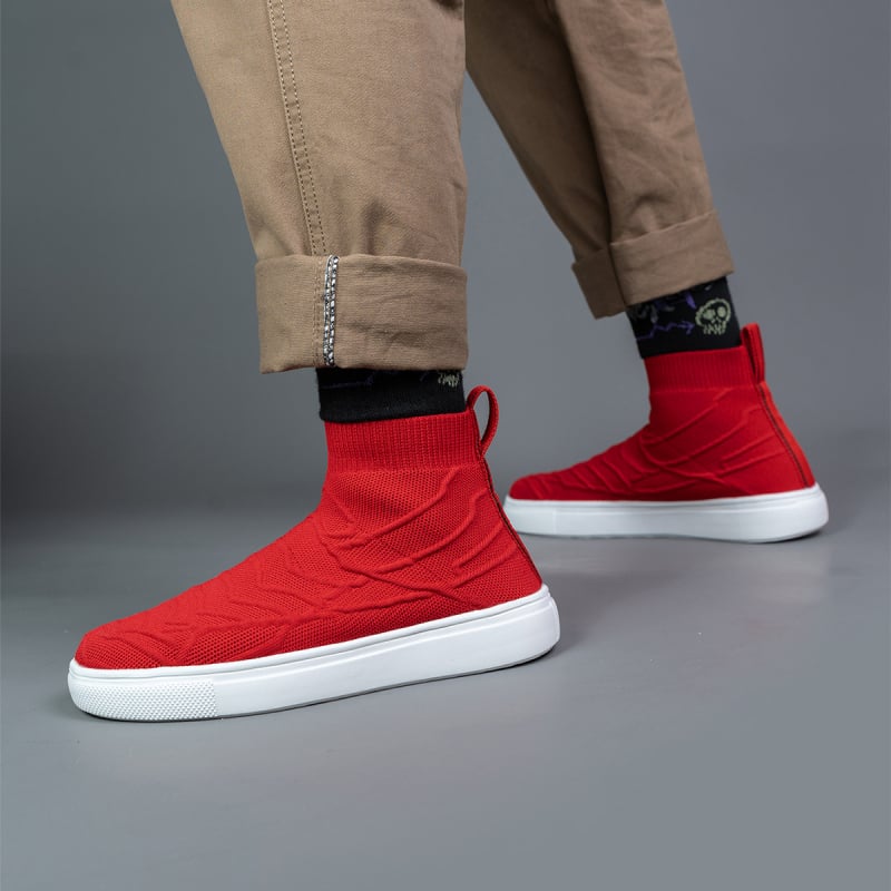 Uniszex mid-top sportcipő textil felsőrésszel és EVA talppal, casual mesh stílus