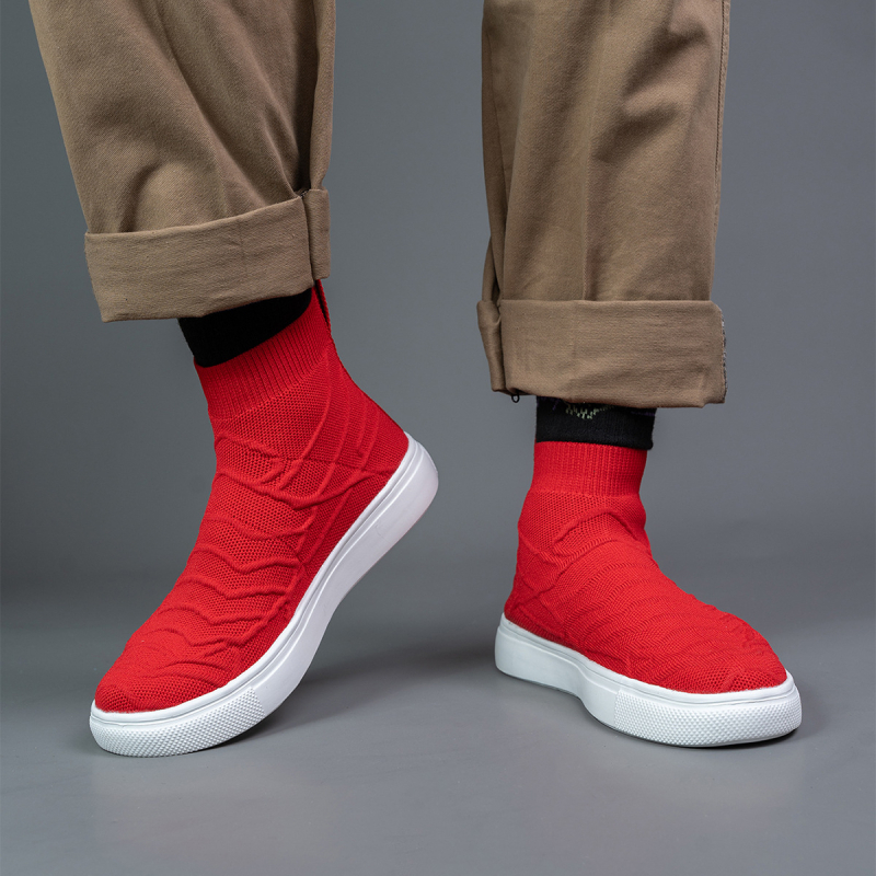 Uniszex mid-top sportcipő textil felsőrésszel és EVA talppal, casual mesh stílus