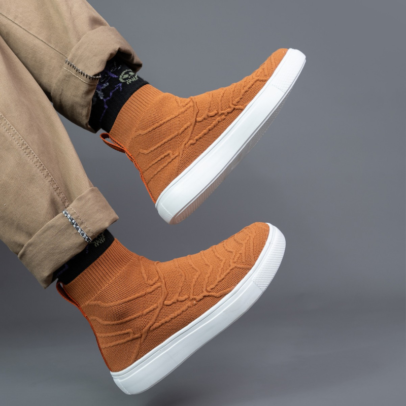 Uniszex mid-top sportcipő textil felsőrésszel és EVA talppal, casual mesh stílus