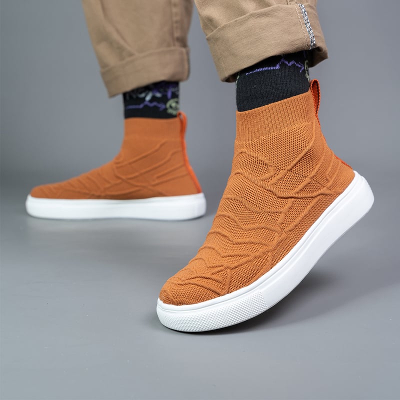 Uniszex mid-top sportcipő textil felsőrésszel és EVA talppal, casual mesh stílus