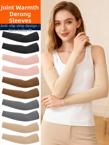 MAKINO FOX Mancheta pentru braț de exterior cu protecție a cotului, pluș gros, poliester, silicon antiderapant, unisex