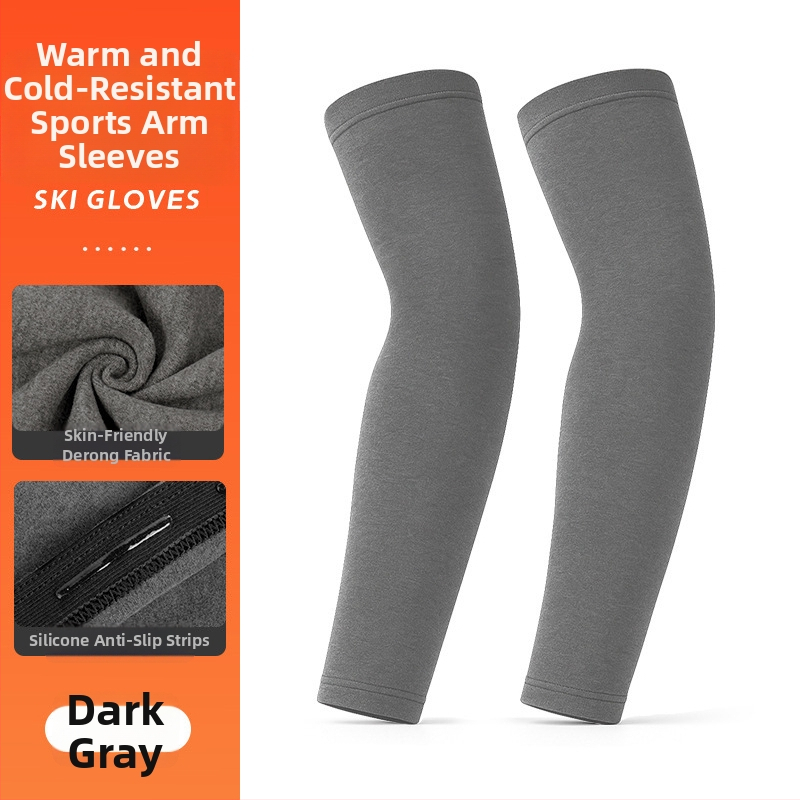 MAKINO FOX Mancheta pentru braț de exterior cu protecție a cotului, pluș gros, poliester, silicon antiderapant, unisex