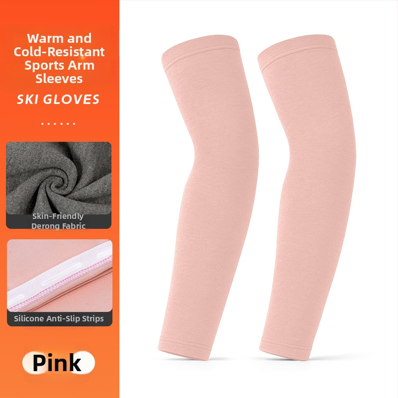 MAKINO FOX Mancheta pentru braț de exterior cu protecție a cotului, pluș gros, poliester, silicon antiderapant, unisex