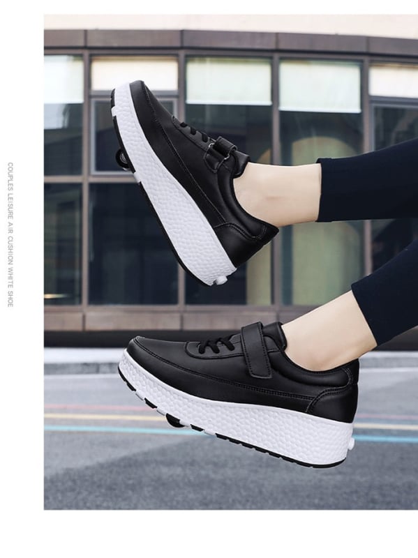 Patine cu două roți pentru copii și adolescenți, roți PU, roți duble, marca Happy Feather Dragon