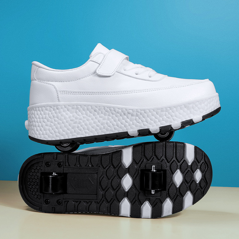 Patine cu două roți pentru copii și adolescenți, roți PU, roți duble, marca Happy Feather Dragon