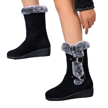 Martin csizmák klínes sarokkal, műszőrme bélés, cipzáras zárás, vízálló