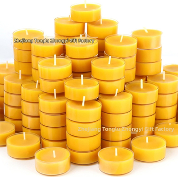 TABO Sviečka zo včelieho vosku, ručne vyrobená, cylindrického tvaru