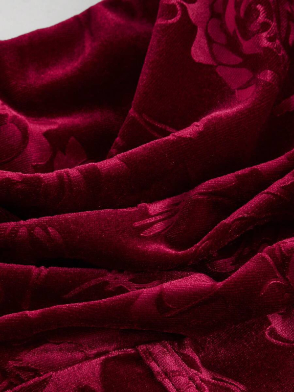 А-линия рокля с презрамки, без ръкави, висока талия, полиестер жакард плат, 2025 есен