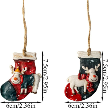 Vianočný príves z živice, americký retro štýl (Materiál: živica; Prispôsobenie: Žiadne; Darček: Nie)