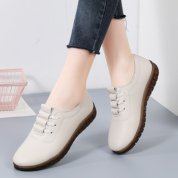 Női bean shoes, kerek orrú, PU felsőrész, rugalmas zárás, alacsony sarok