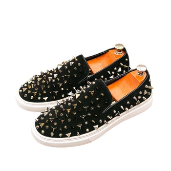 Pánske loafery z PU kože, gumová podrážka, okrúhla špička, matný povrch, nízky plochý podpätok (1–3 cm)