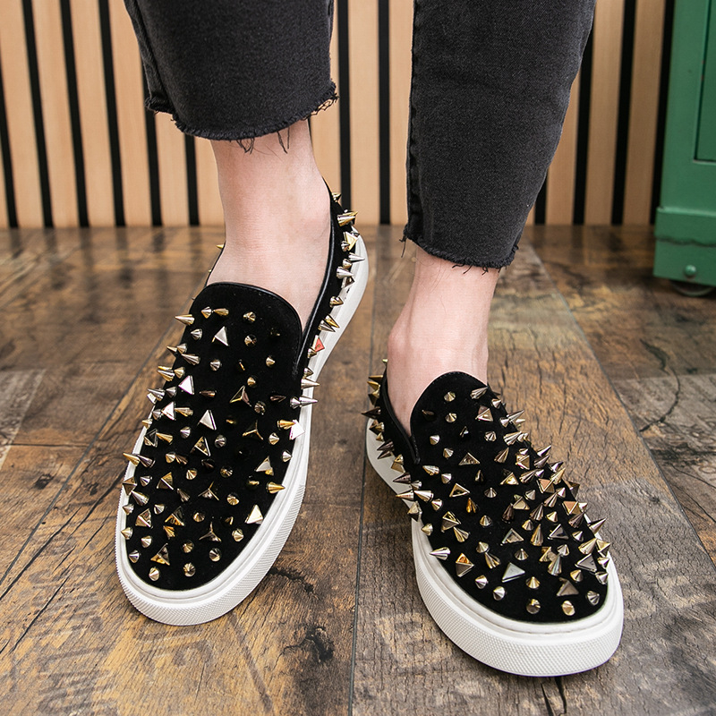 Pánske loafery z PU kože, gumová podrážka, okrúhla špička, matný povrch, nízky plochý podpätok (1–3 cm)