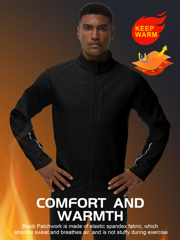 Pánska termálna cyklistická bunda, vodeodolná, s fleecovou podšívkou, vetruodolná, zimná