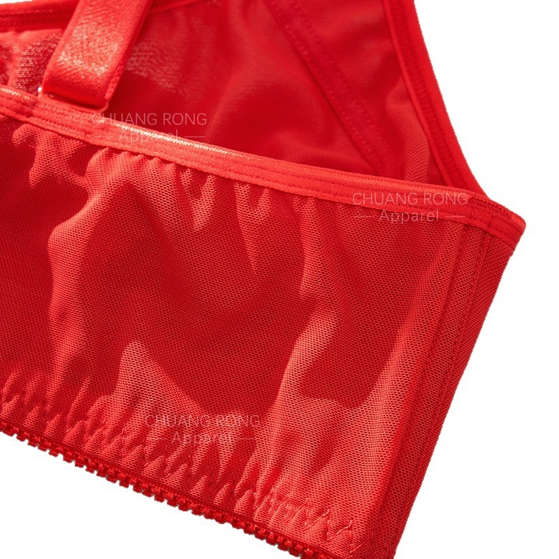 Plusz méretű vezeték nélküli melltartó elől-záródással, csipkével, nylonból, formázott kosarakkal, lélegző