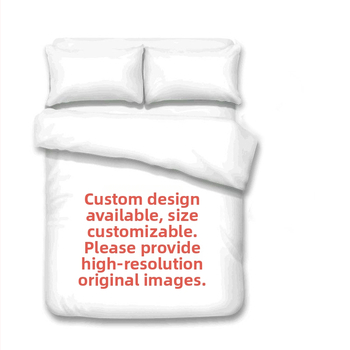 Trojdielny set posteľného prádla s karikatúrnym digitálnym potlačom, materiál: chemické vlákno, gramáž: 800 g