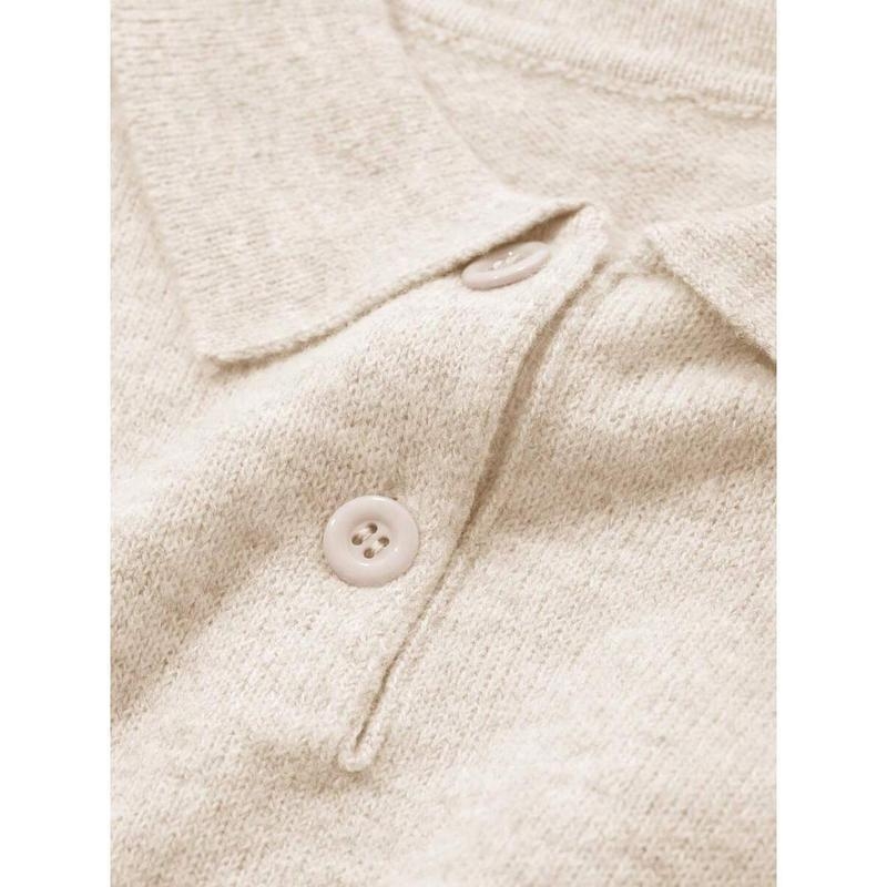 Polo marškinėliai – Korėjos stiliaus, ilgos rankovės, laisvas kirpimas, dryžuotas raštas, siuvinėjimas