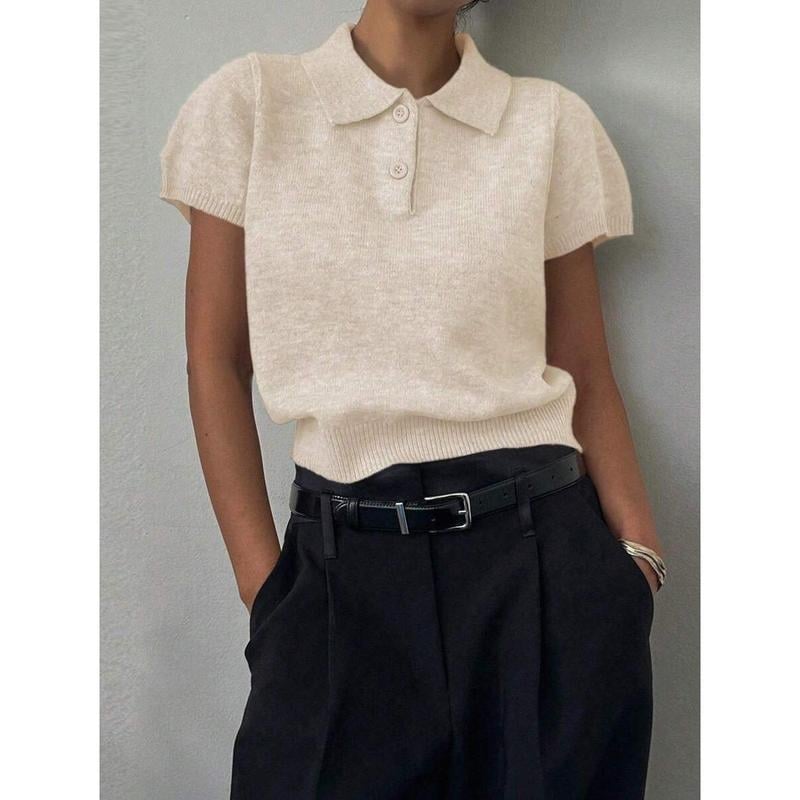 Polo marškinėliai – Korėjos stiliaus, ilgos rankovės, laisvas kirpimas, dryžuotas raštas, siuvinėjimas