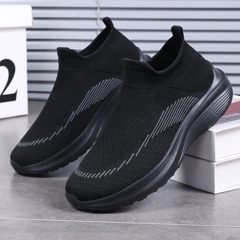 Hálós felsőrészű Slip-On sportcipő PU talppal, EVA belső talppal, lélegző, könnyű, csúszásmentes