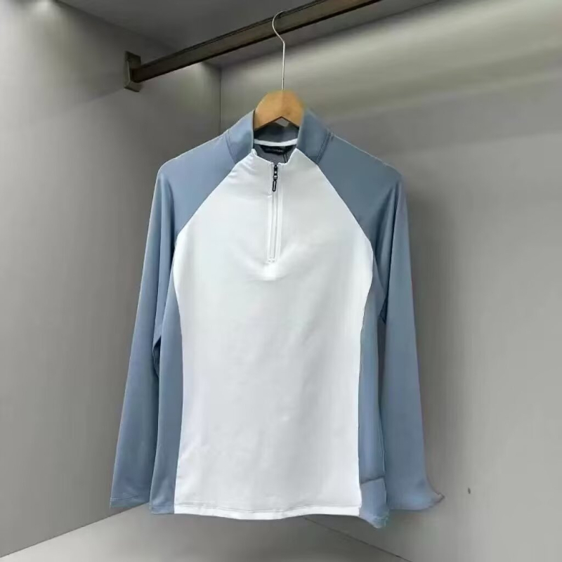 Мъжка полузатворена бързосъхнеща спортна тениска с дълги ръкави и качулка, влагоотвеждаща