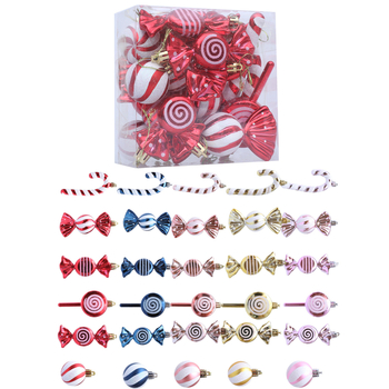 Karácsonyi díszek, 18 darabos készlet, PVC, modern és minimalist dekoráció függő, karácsonyfához és ablakokhoz