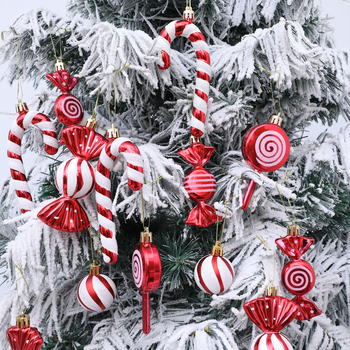 Karácsonyi díszek, 18 darabos készlet, PVC, modern és minimalist dekoráció függő, karácsonyfához és ablakokhoz