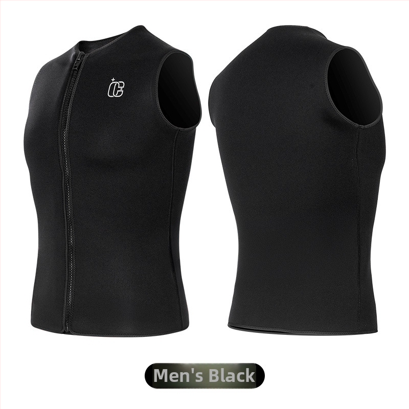 Unisex 3mm bez piedurknēm neoprēna veste niršanai, snorkeldēšanai un peldēšanai
