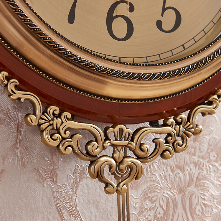 Ceas de perete 18003 – Nordic, carcasă metalică circulară, cadran din cupru, mecanism cuarț japonez, alimentare cu baterie