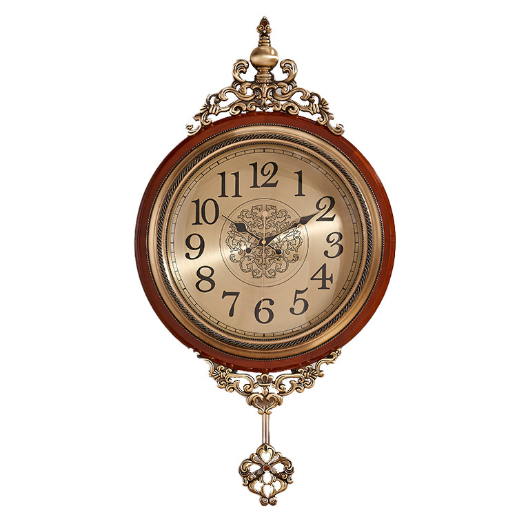 Ceas de perete 18003 – Nordic, carcasă metalică circulară, cadran din cupru, mecanism cuarț japonez, alimentare cu baterie