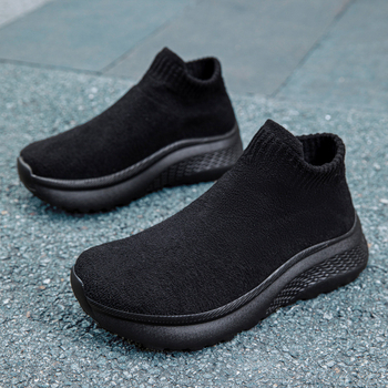 Unisex slip-on batai su velūro viršutine medžiaga rudenį-žiema, lengvi ir patogūs kasdieniams pasivaikščiojimams
