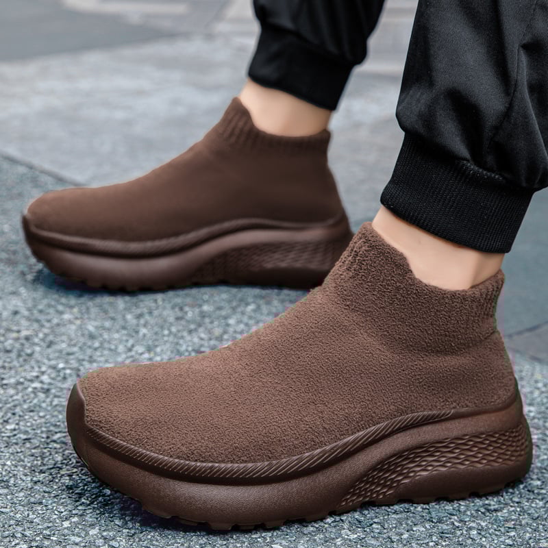 Unisex slip-on batai su velūro viršutine medžiaga rudenį-žiema, lengvi ir patogūs kasdieniams pasivaikščiojimams