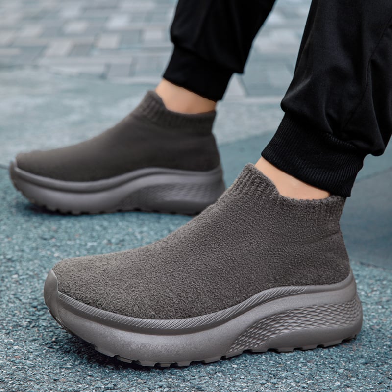 Unisex slip-on batai su velūro viršutine medžiaga rudenį-žiema, lengvi ir patogūs kasdieniams pasivaikščiojimams