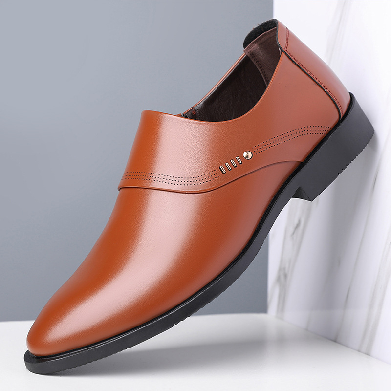 Férfi bőr casual cipő, két réteg marhabőr felsőrész, lazább stílus, 18-40 éveseknek