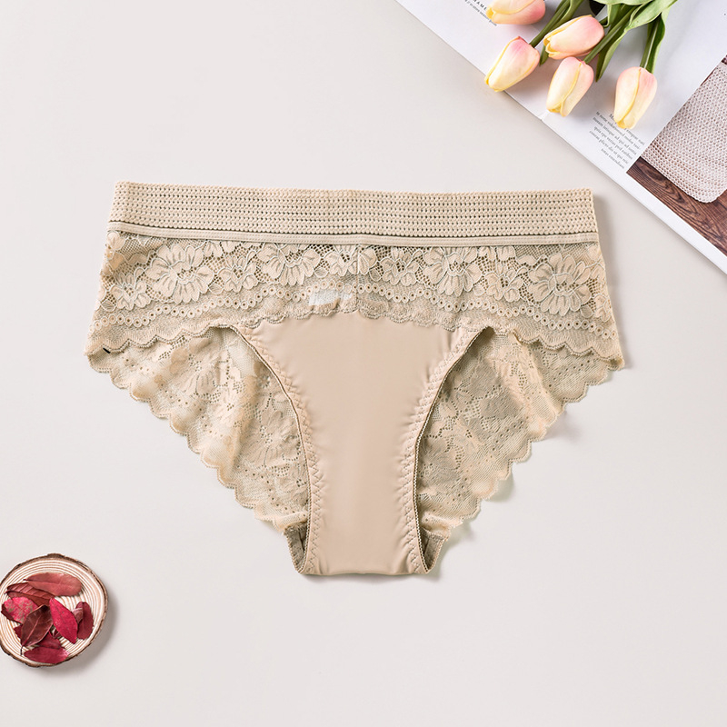 Dámske krajkové nohavičky s vysokým pásom, zdvihnutie bokov, priedušné, nylonová tkanina