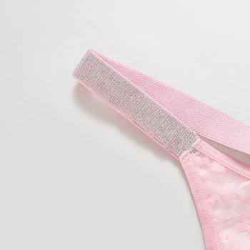 Mežģīņu sieviešu biksītes no neilona, ar ziedu rakstu, zema vidukļa josta, ātri žāvētas