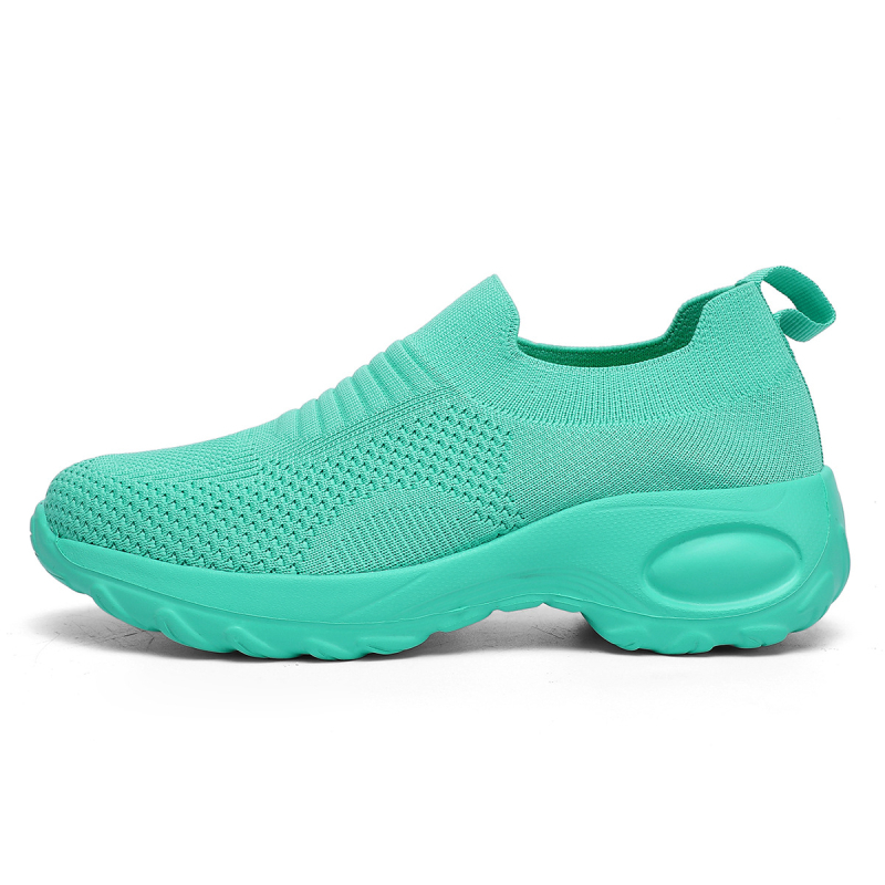 Női mesh slip-on cipő, alacsony felső rész, gumírozott talp, mindennapi viselet, egész éves használat