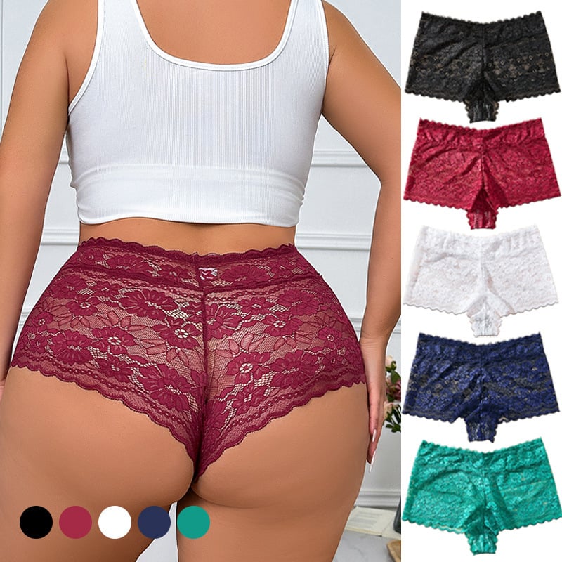 Dámske nohavičky s čipkou, priedušné, vysoký pás, materiál: nylon — Musoild