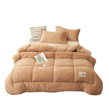 Зимно одеяло Xiang Bo, кадифена материя, пълнене от соево влакно, 9–10 Jin, шевано