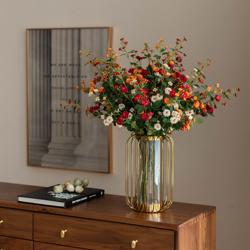 Mestská ruža Miao Miao Flower Art – hodváb, 3D tlač, vnútorná kvetinová dekorácia, simulovaná ruža